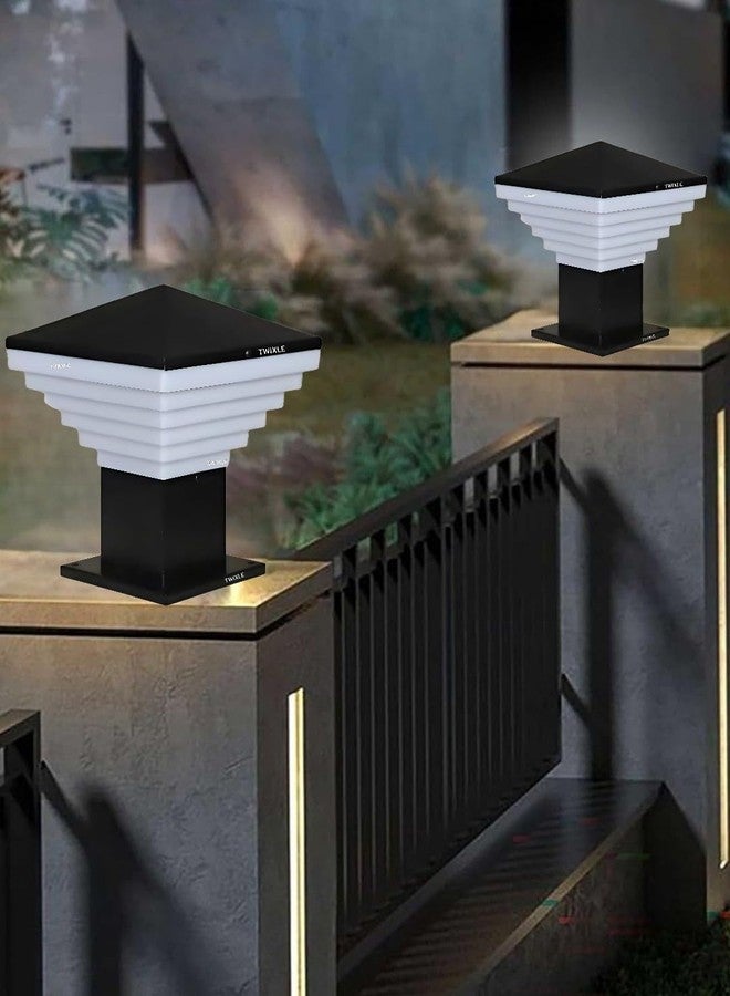 twixle Black gate Light for Home gate/gate lamp/gate Lamps for Outdoor Waterproof/gate Light/gate Pillar Lights for Outdoor for Stairs, Boundries, Pillar, Garden (Bulb Not Included) (Pack of 4) - Image 2